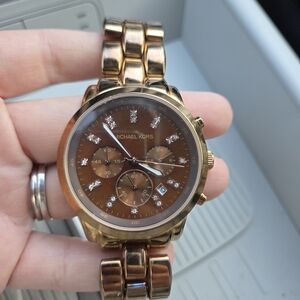 Michael Kors Gold and Brown Watch
